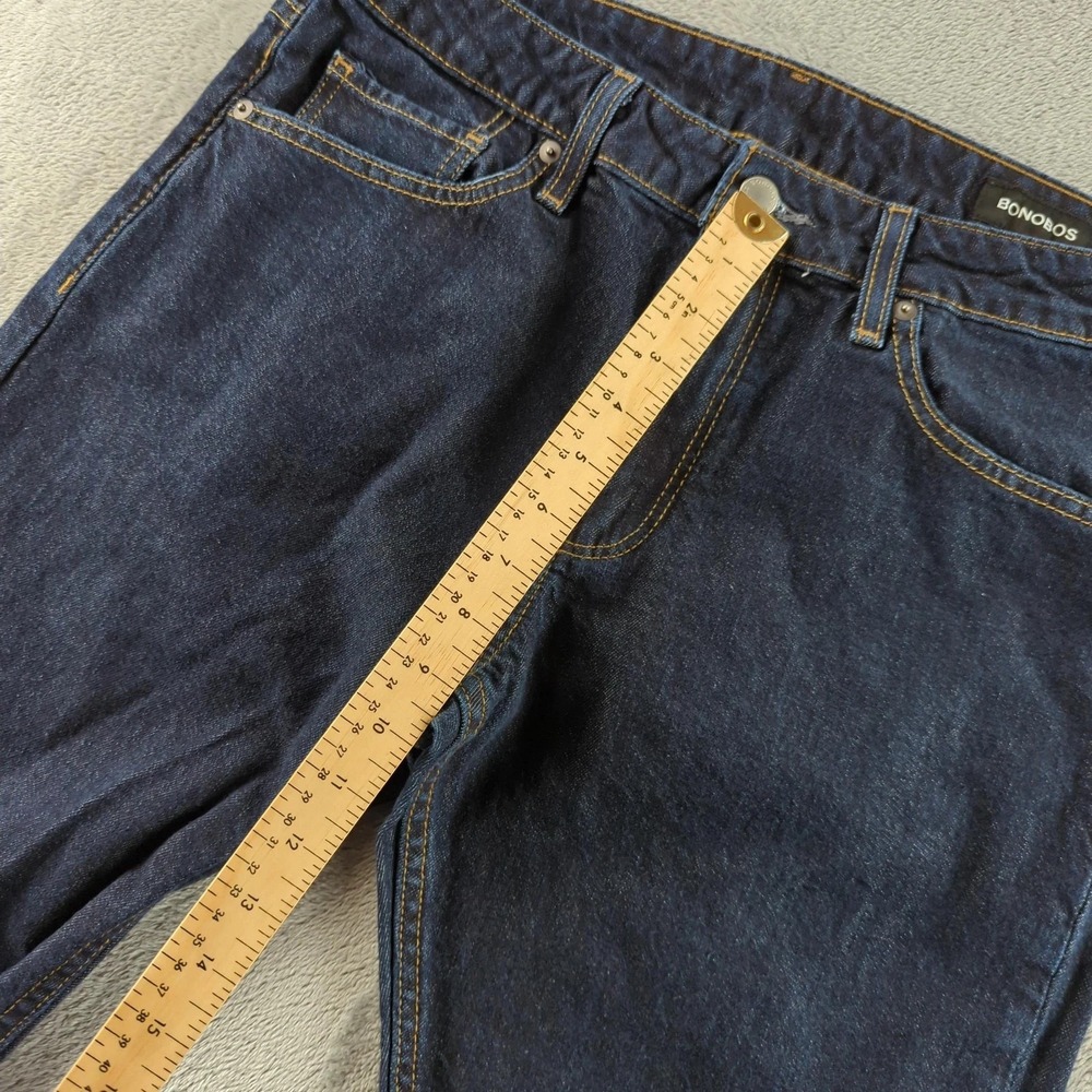 Bonobos Jeans Mens 33 (Fits 32x32) Blue‎ Slim Taper Stretch Denim Pants Casual - Picture 8 of 13